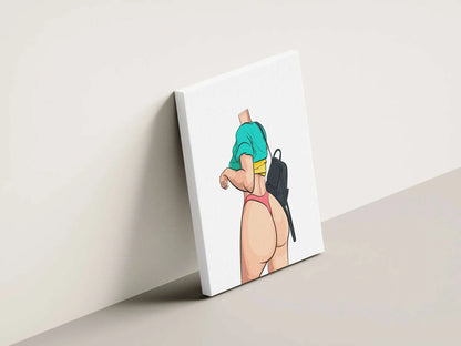 Vibrant digital art of Model 77 with bold lines and dynamic pose, perfect for modern style projects.