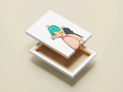Baked Art Model 77 digital download featuring vibrant modern illustration on a canvas box.