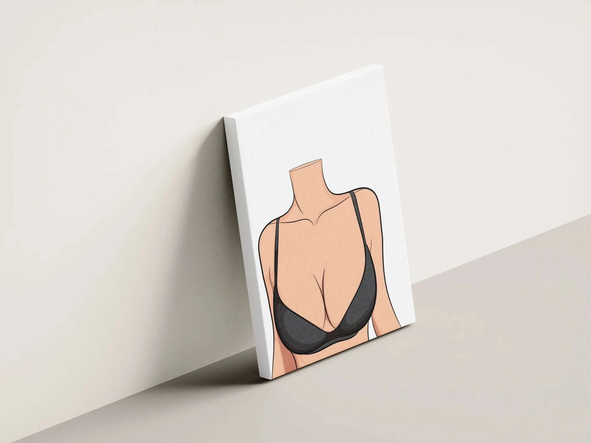 Minimalist digital art of lingerie design, emphasizing clean lines and modern aesthetics.