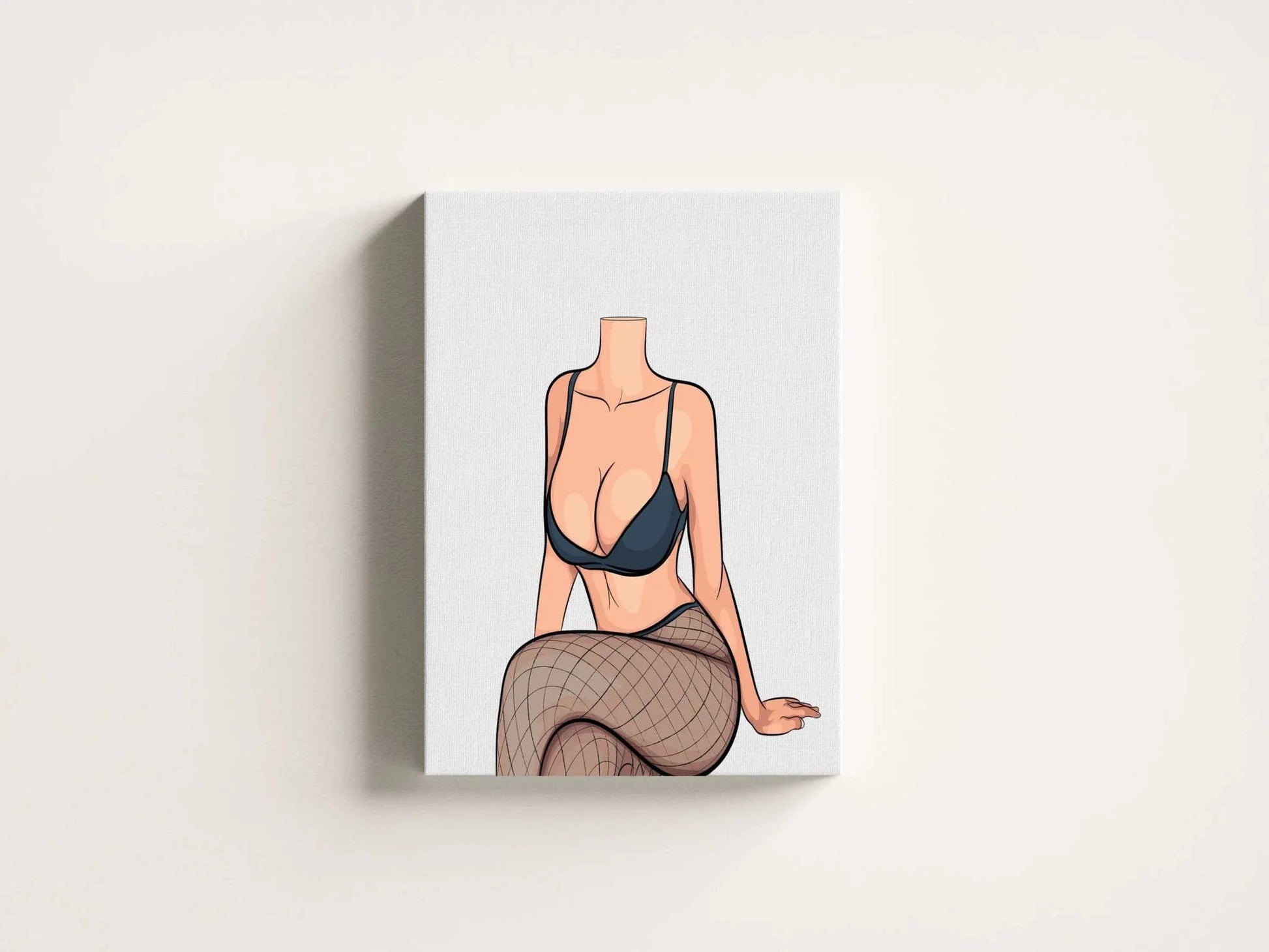 Digital artwork of a model in lingerie, Baked Art - Model 79, showcasing elegance and modern aesthetics.