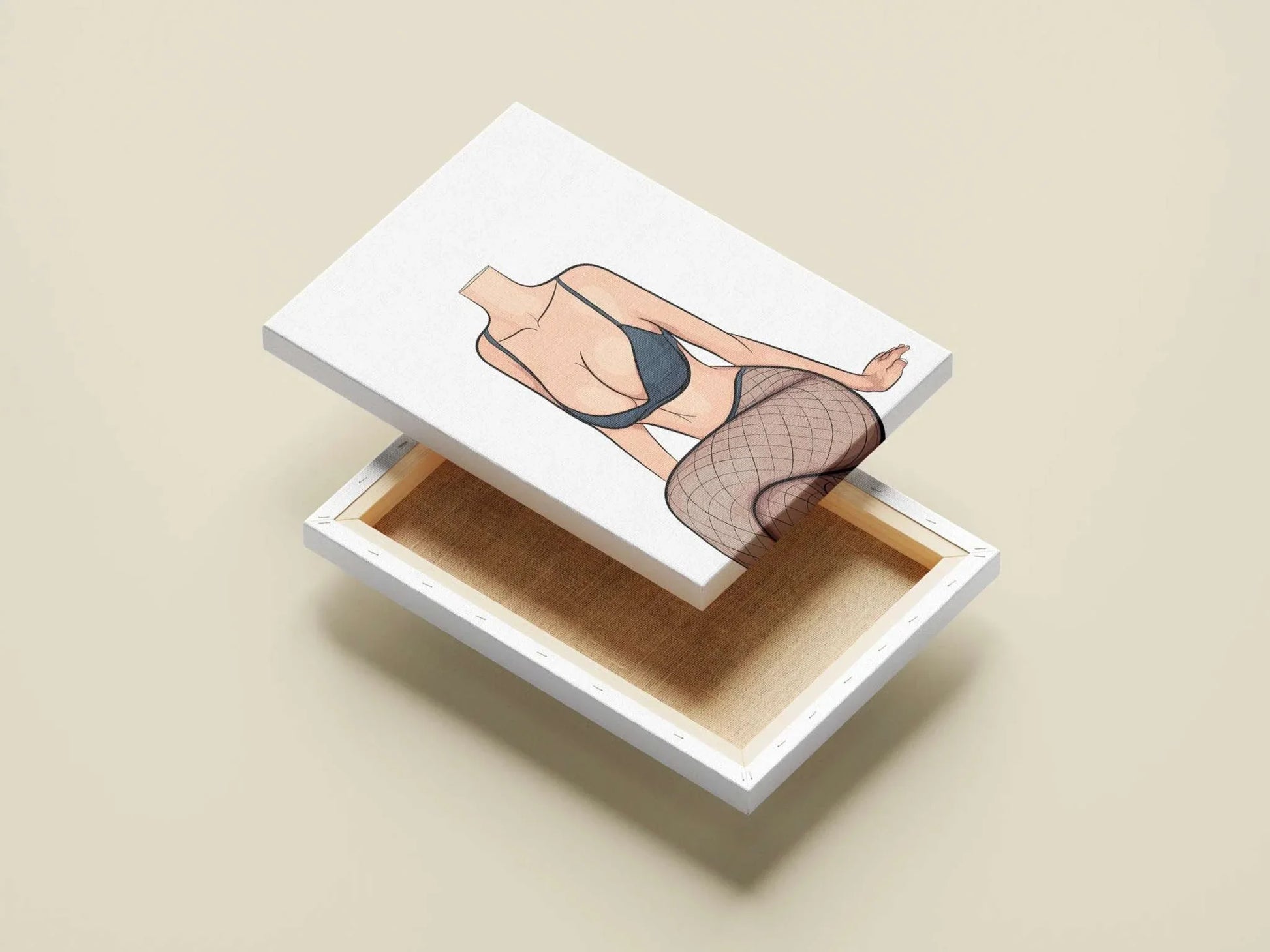 Digital artwork titled "Lingerie Model 79," featuring elegant, modern lines and striking aesthetics, perfect for creative projects.