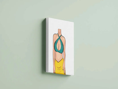 Baked Art - Model 81 digital artwork with bold colors and minimalist design on canvas.