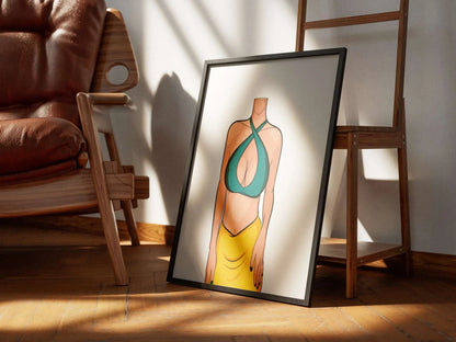 Modern digital art, Baked Art - Model 81, featuring bold colors and minimalist design in a framed display.
