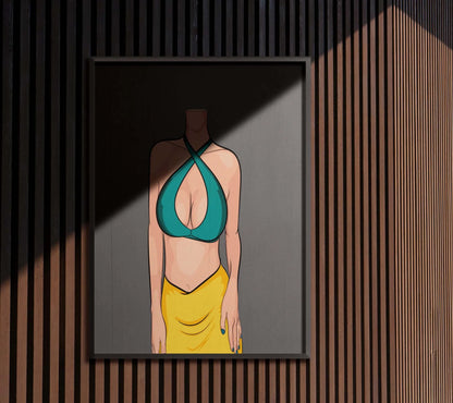 Vibrant minimalist digital art in bold colors, showcasing Baked Art - Model 81.
