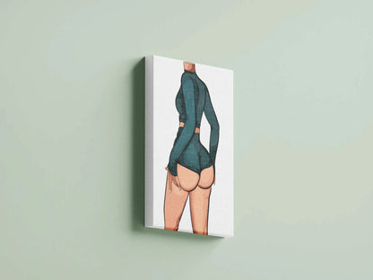 Baked Art - Model 84 digital artwork featuring a figure in a form-fitting outfit with minimal shading, emphasizing a confident pose.