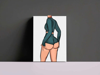 Baked Art - Model 84 digital artwork featuring a figure in form-fitting outfit with confident pose.