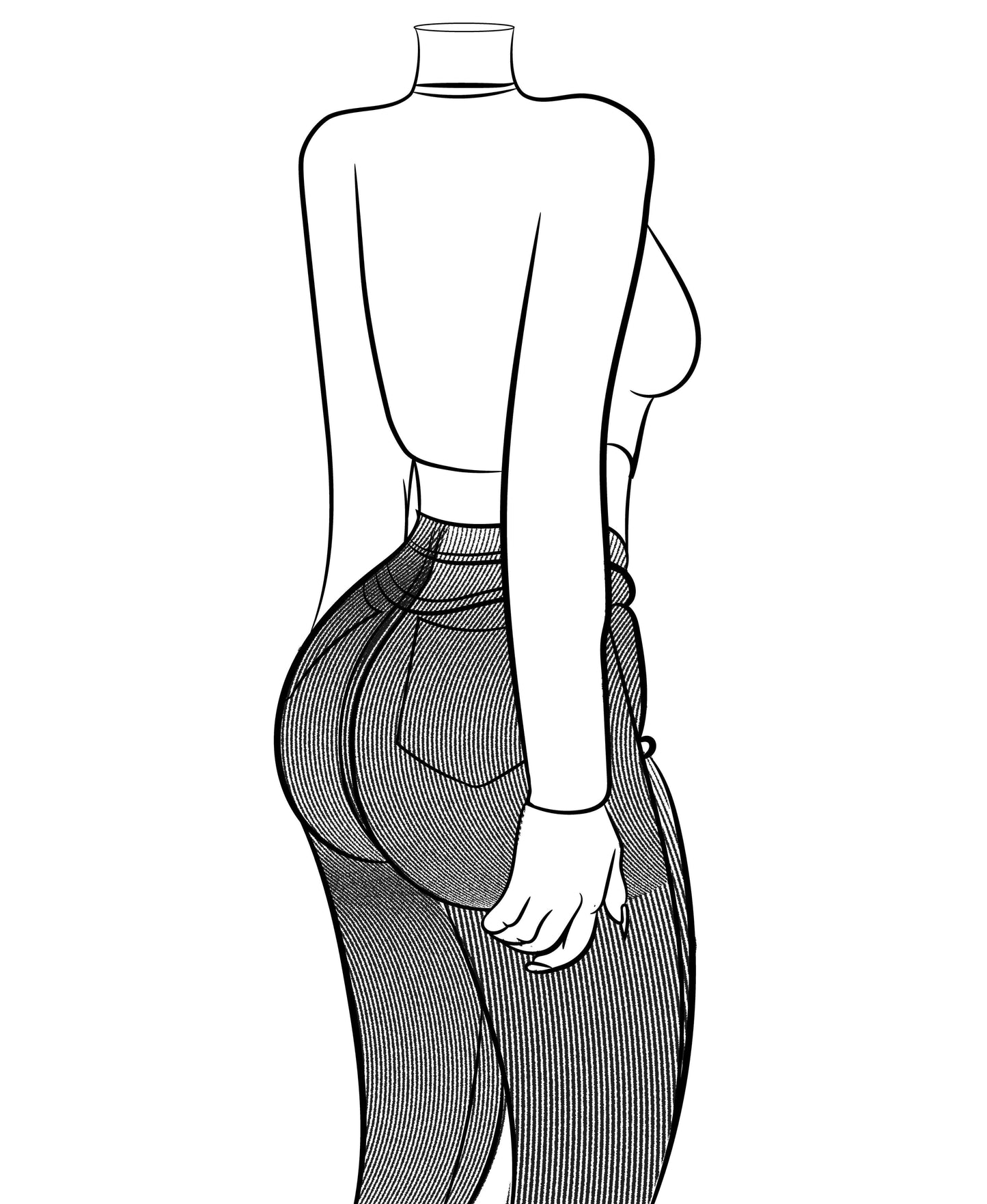 Line Art - Jeans Denim Model 33