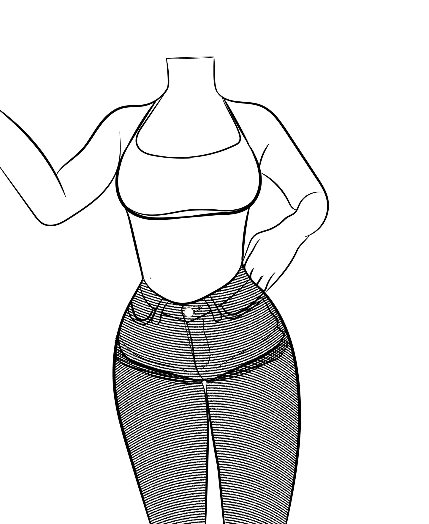 Line Art - Jeans Denim Model 34