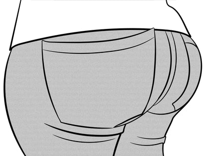 Line art illustration of high-waisted jeans from the Jeans Denim Model 10 collection.