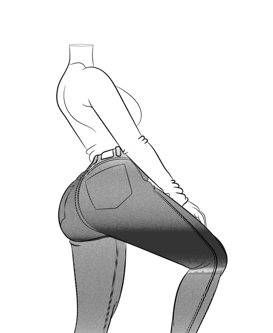 Jeans Denim Model 25 - Line Art