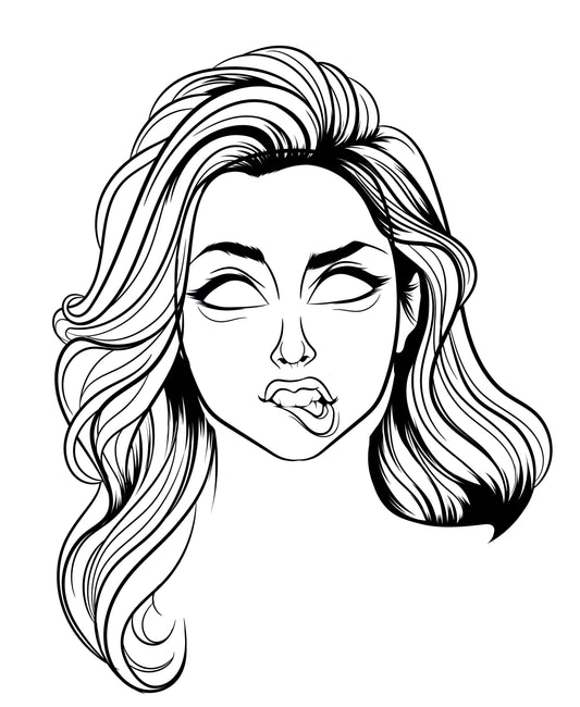 Line Art - Character & Human Faces Model 9