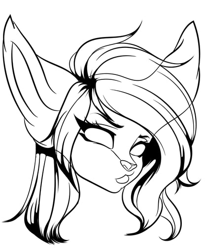 Line Art - Furries Model 12