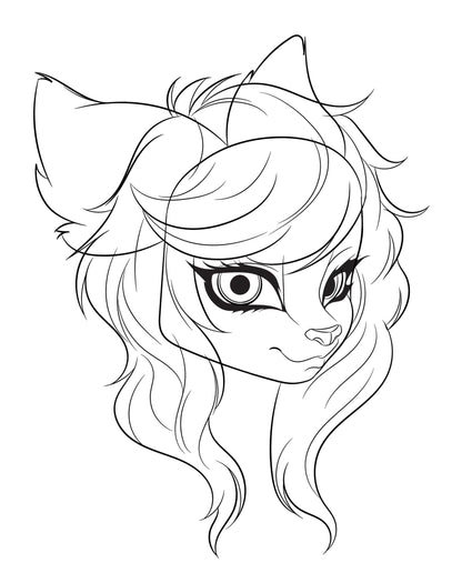 Line Art - Furries Model 6