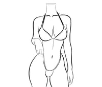 Bikini Model 4 - Digitalized Arts Line Art