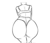 Lingerie Model 6 - Digitalized Arts Line Art