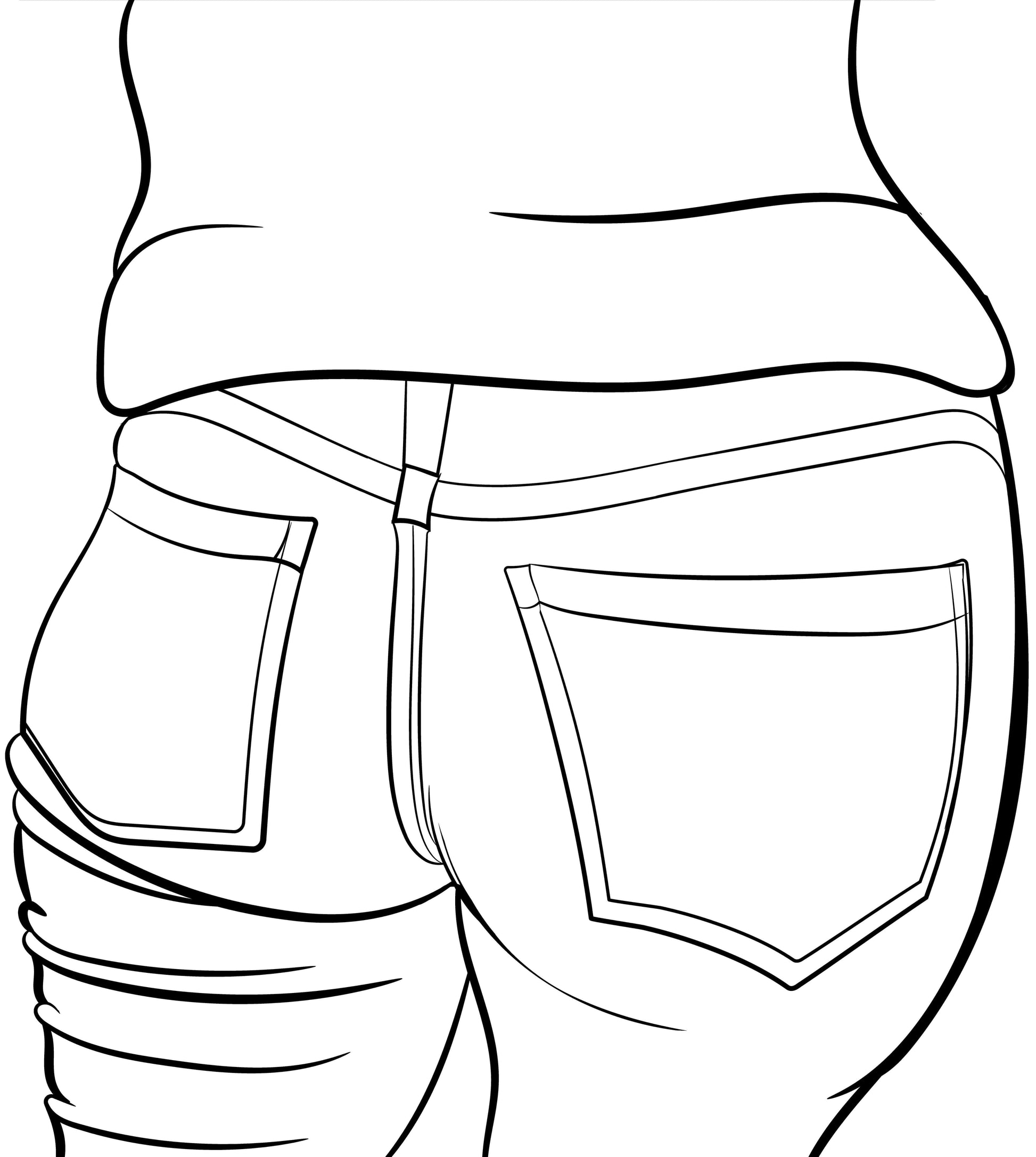 Line Art - Jeans Denim Model 44