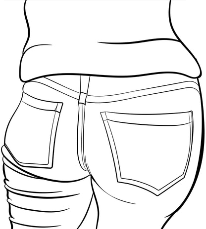 Line Art - Jeans Denim Model 44