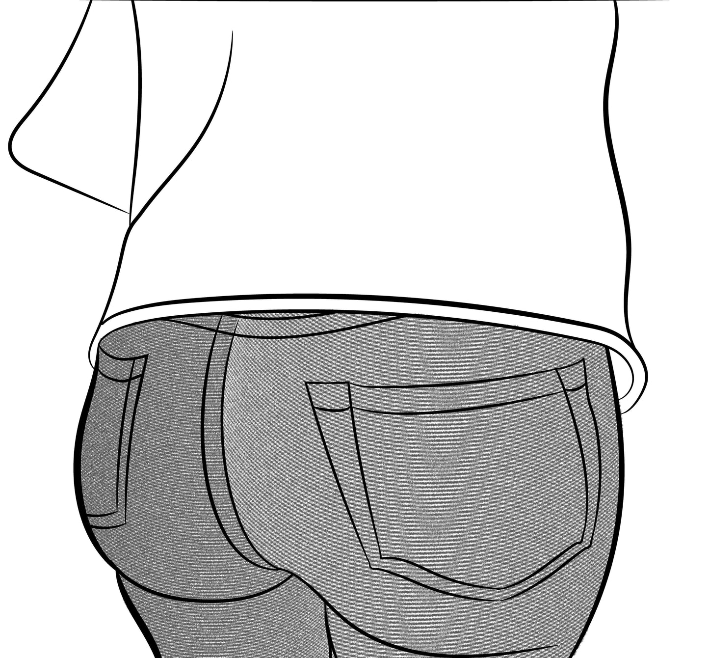 Line Art - Jeans Denim Model 48