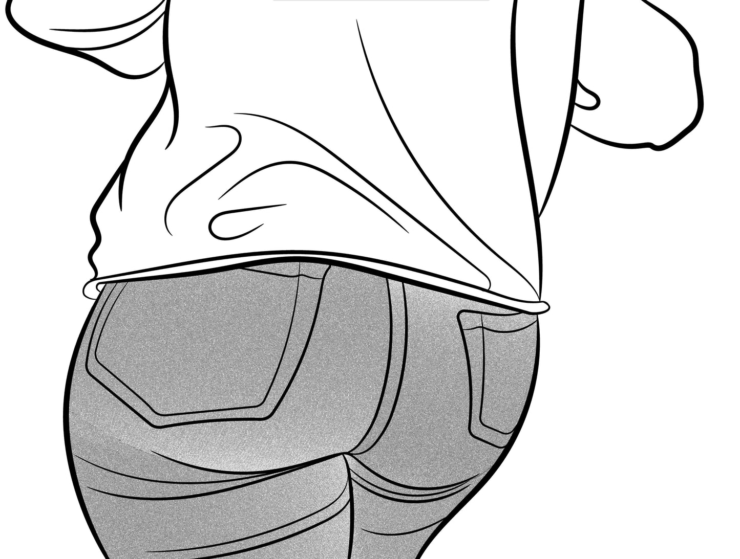 Line Art - Jeans Denim Model 49