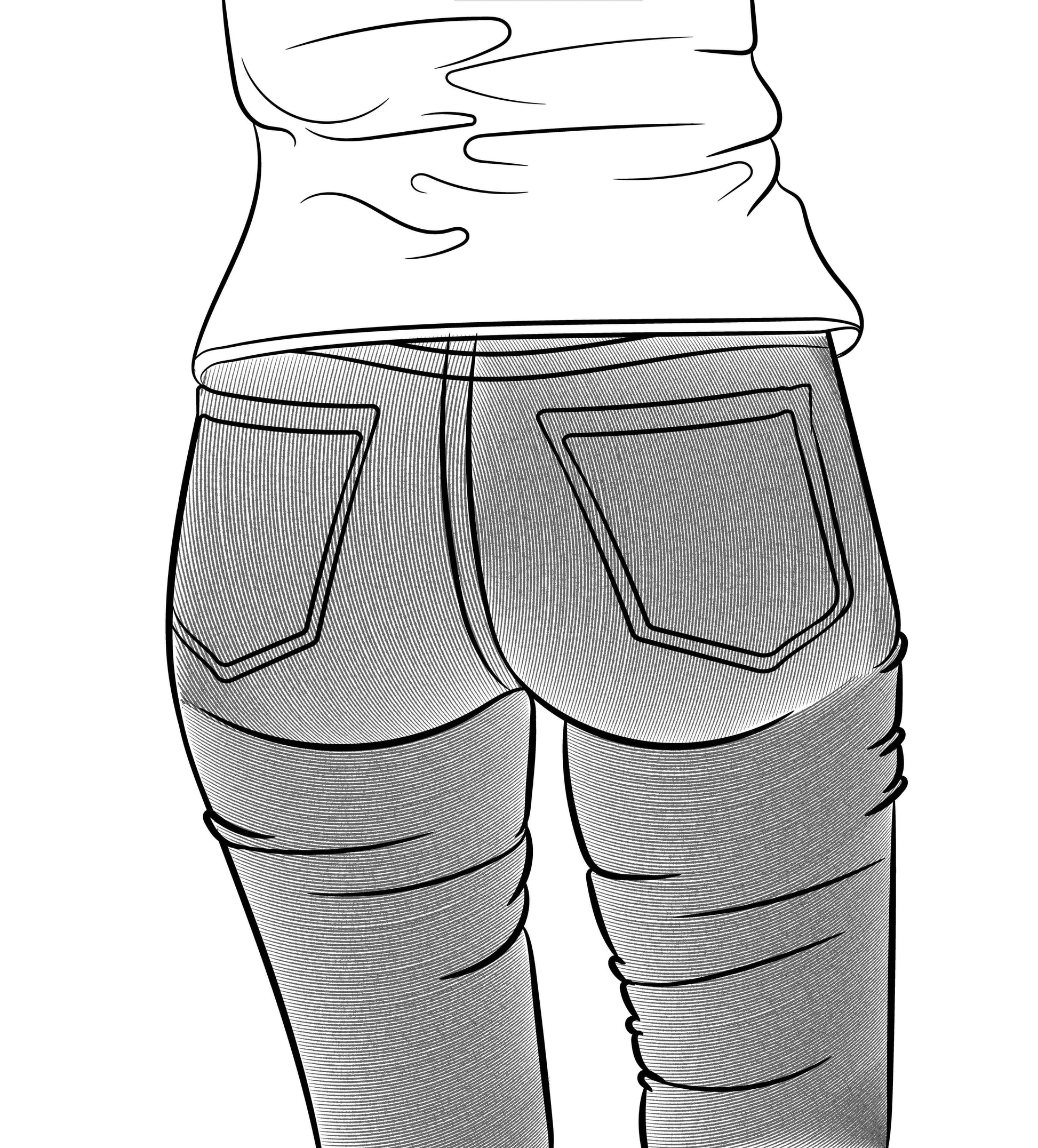 Line Art - Jeans Denim Model 51