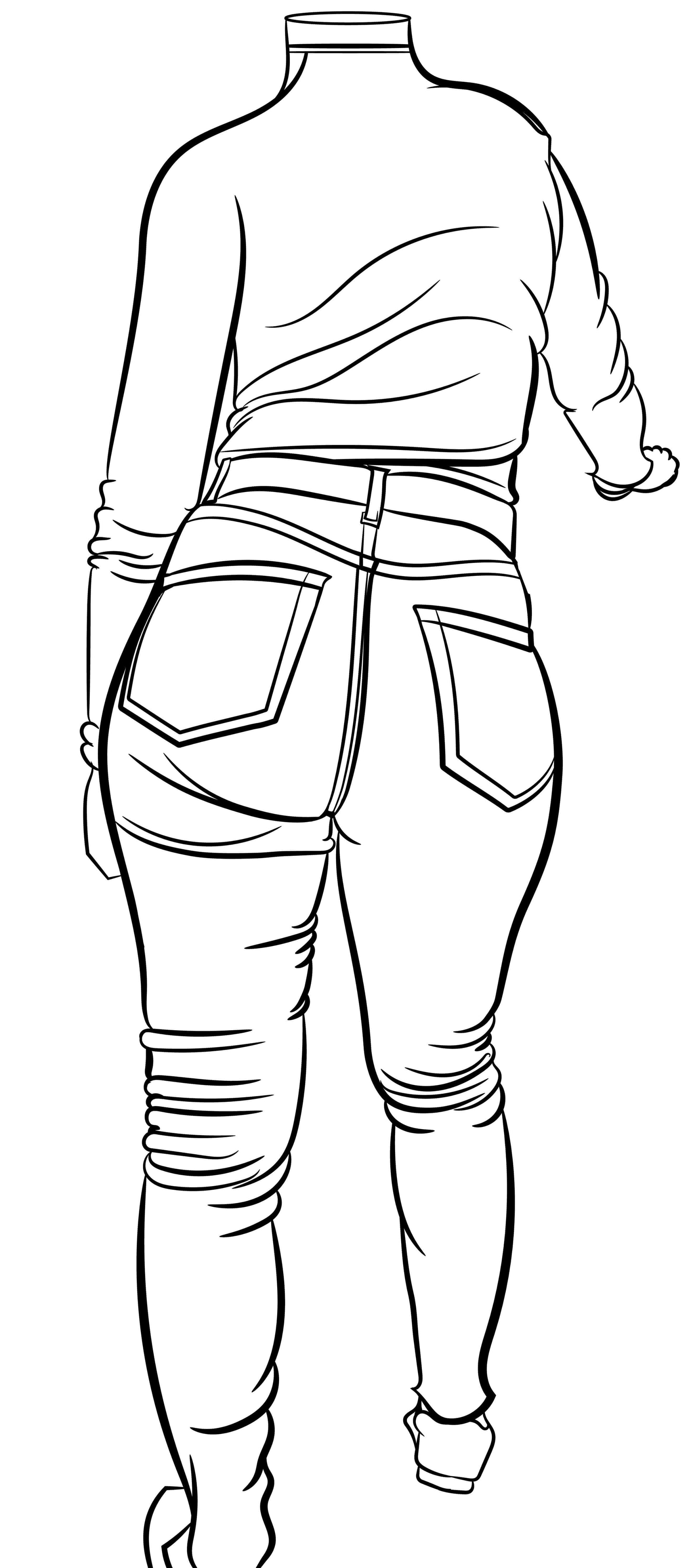 Line Art - Jeans Denim Model 52