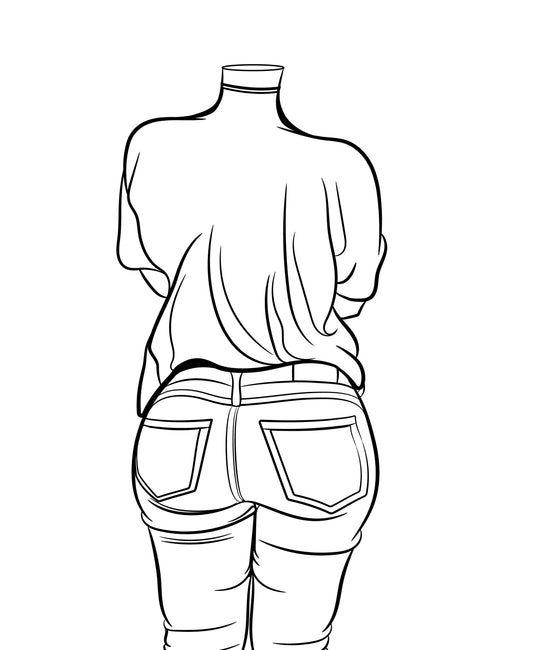 Line Art - Jeans Denim Model 54