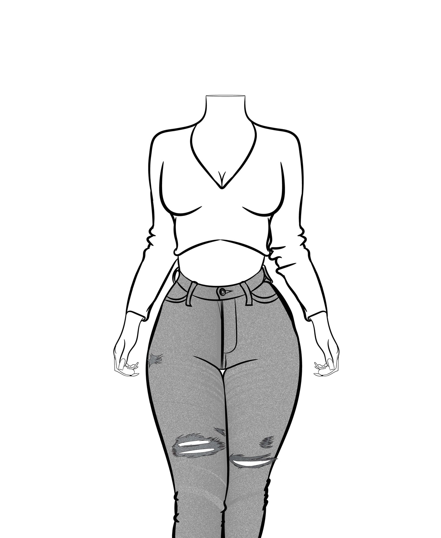 Line Art - Jeans Denim Model 64