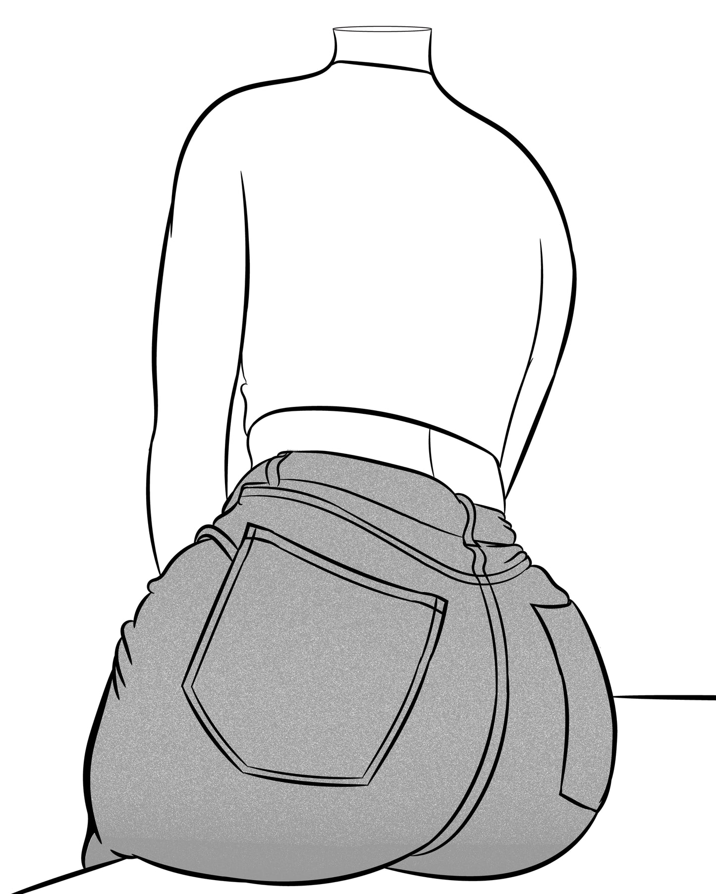 Line Art - Jeans Denim Model 65