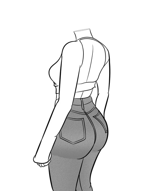 Line Art - Jeans Denim Model 66