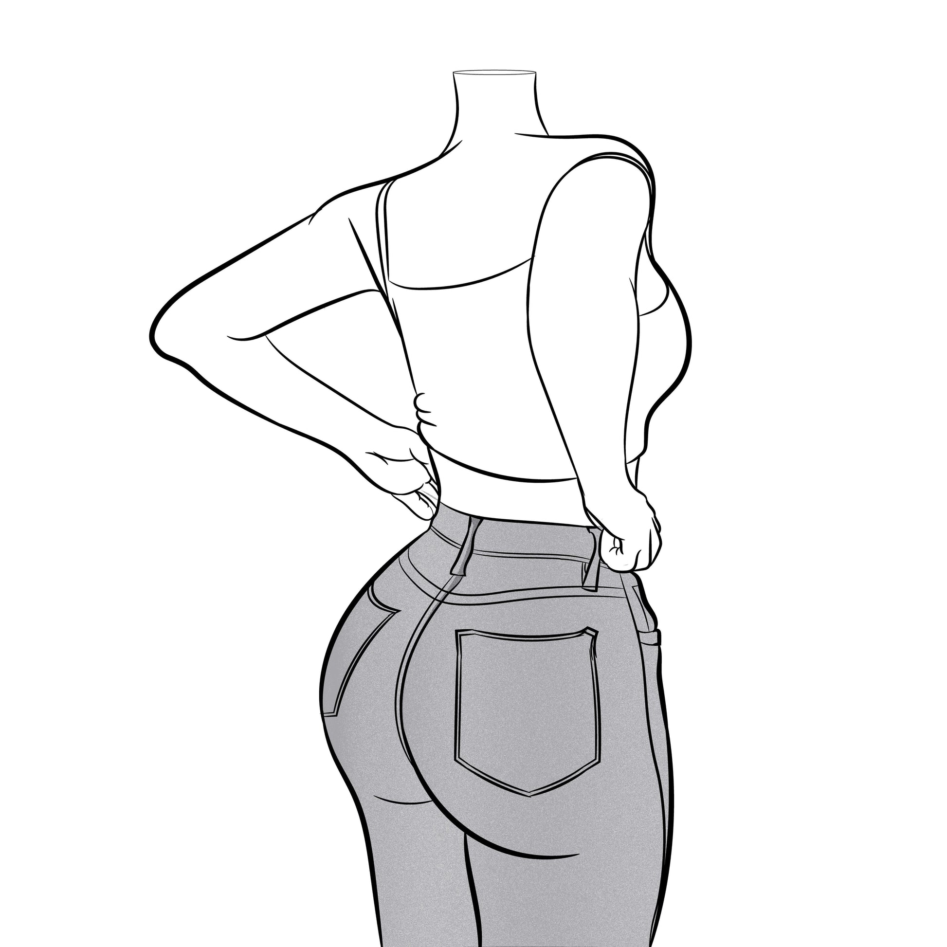 Line Art - Jeans Denim Model 67