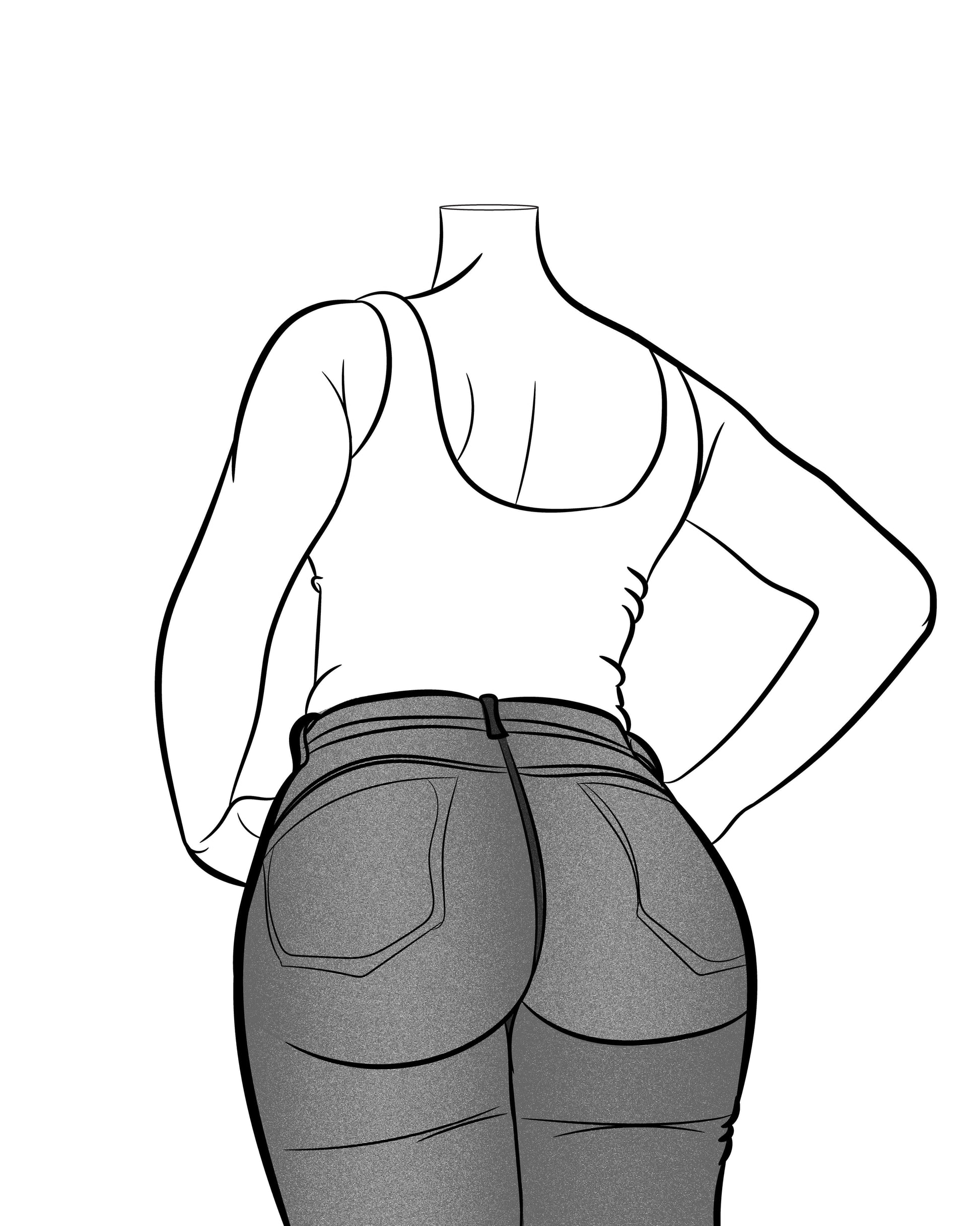 Line Art - Jeans Denim Model 71