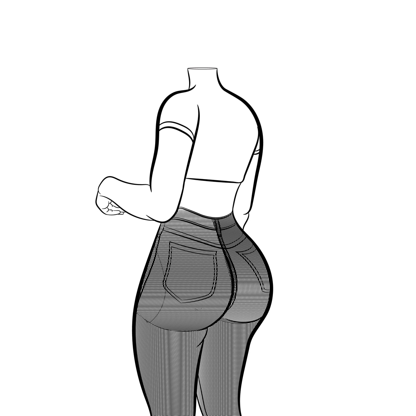 Line Art - Jeans Denim Model 78