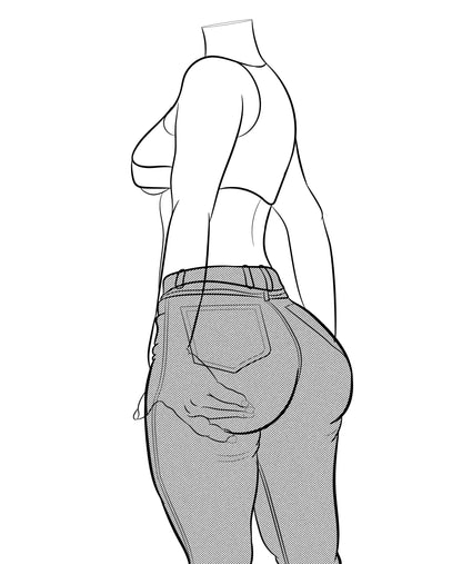 Line Art - Jeans Denim Model 75