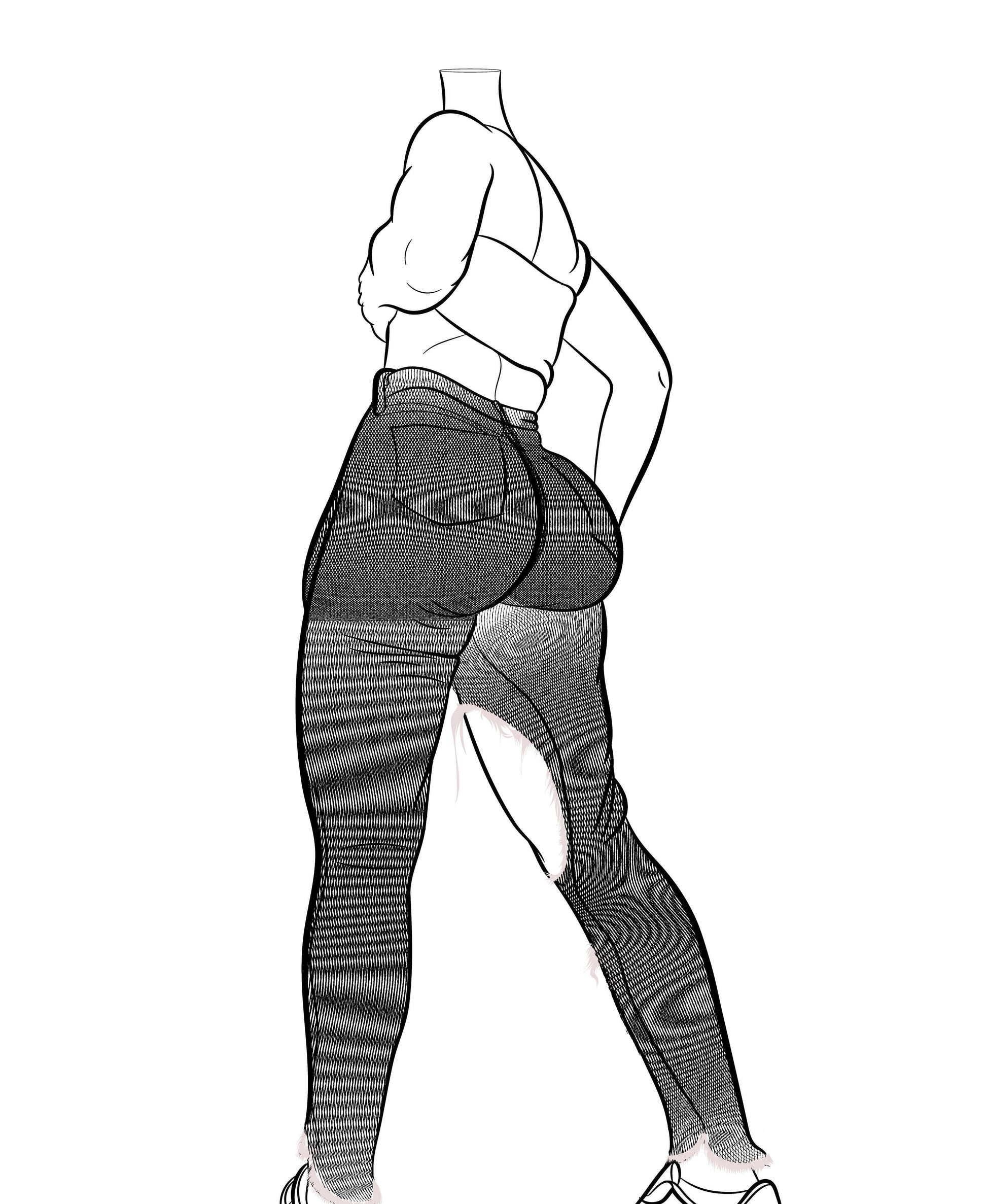 Line Art - Jeans Denim Model 77